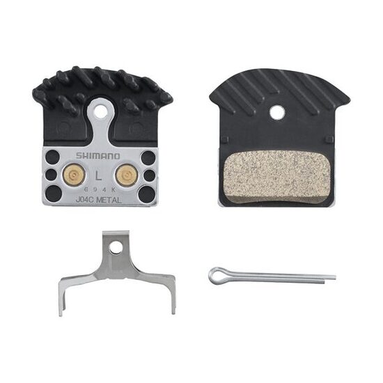J04C-MF Metal pad with fin and spring with split pin (pair)
